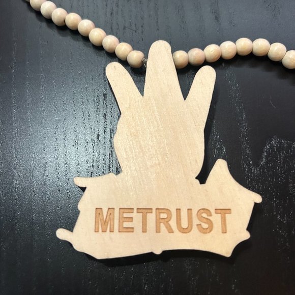 GoodWood NYC Support Your Local Necklace Wooden Pendant Wooden Beaded - Picture 4 of 4